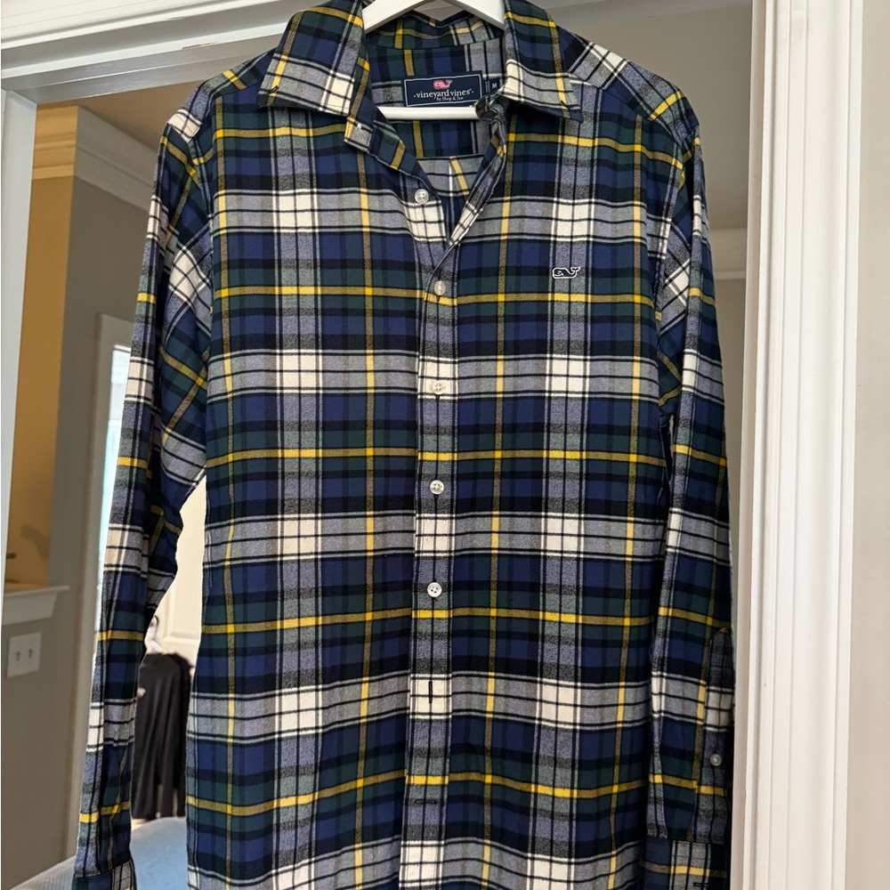 Vineyard Vines Men's M slim fit Perigean Plaid Shirt